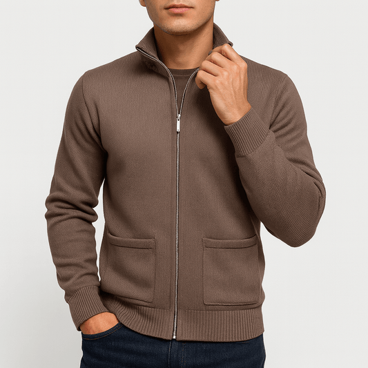 Nicola | Cardigan in cotone con zip per uomo