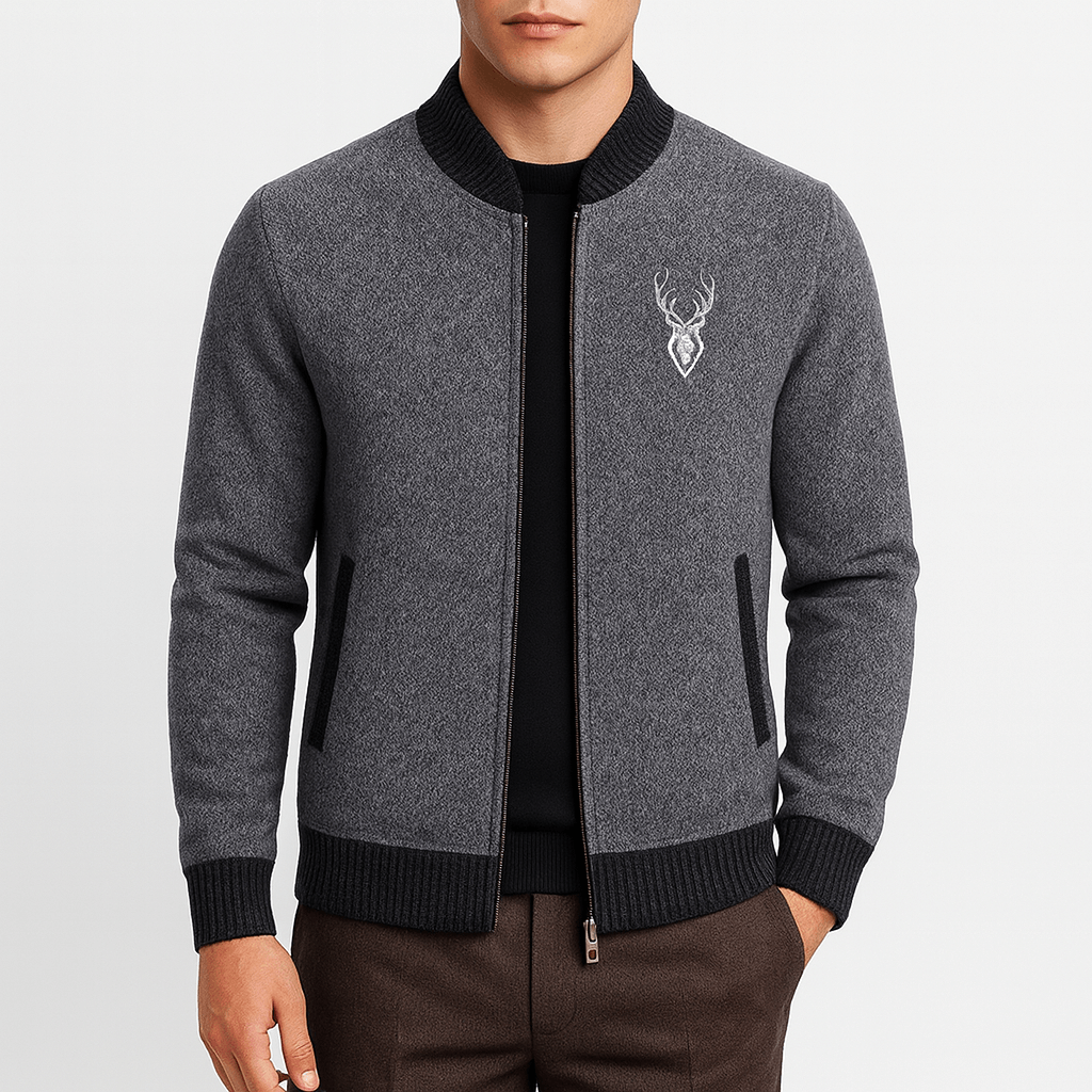 Paolo | Cardigan con zip lavorato a maglia per uomo